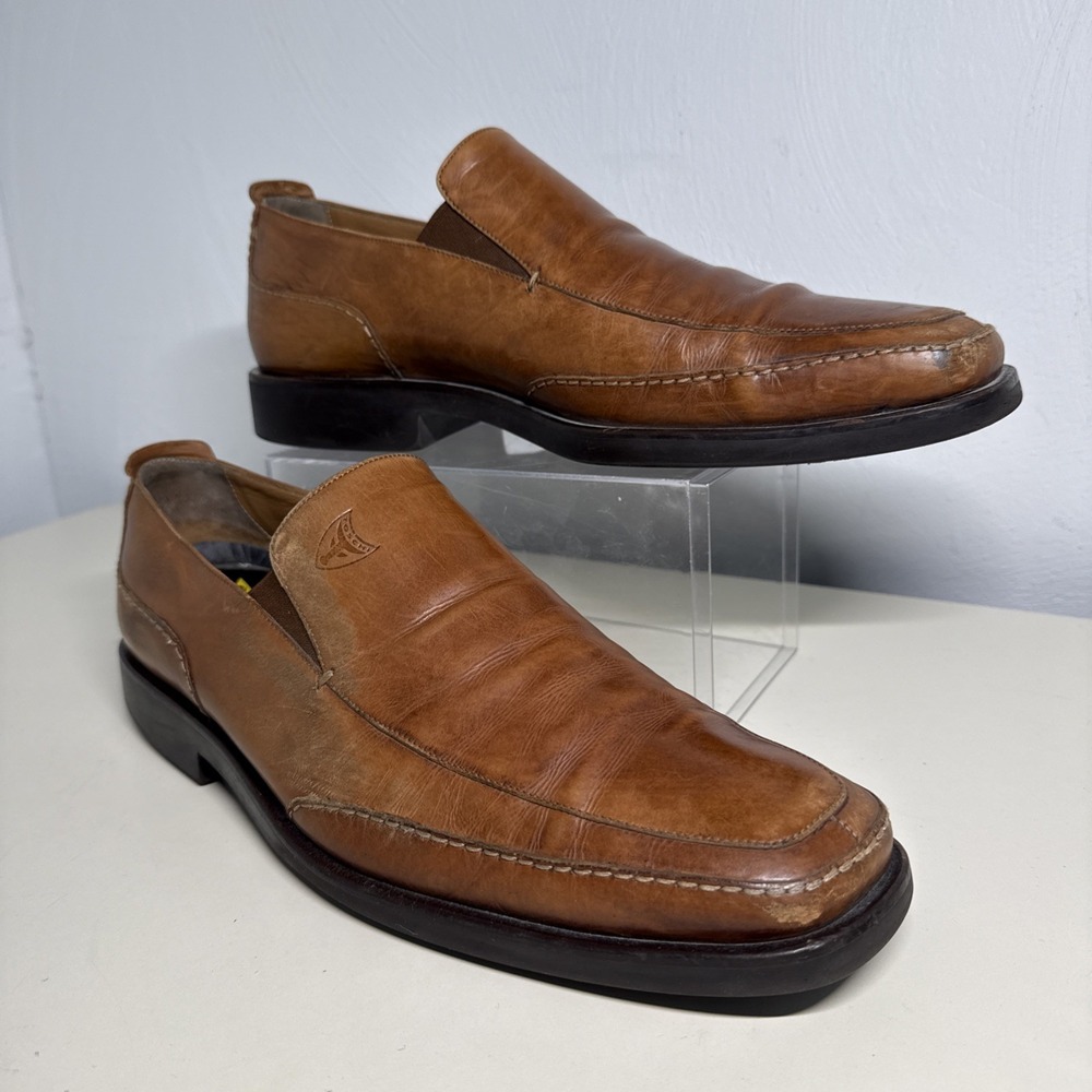 Michael Toschi 1161 Men's Size 11 CIS Equipped Brown Leather Loafers Shoes Italy